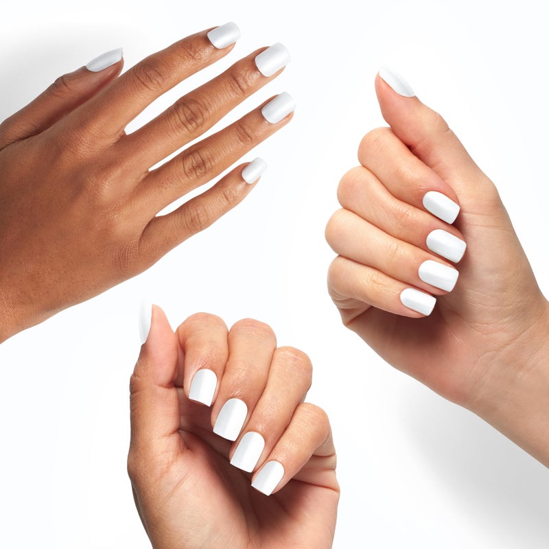 OPI On Point Kyoto Pearl | Short Round White Shimmer Satin Press On Nails | With Nail Glue | Long Lasting, Reusable, Non-damaging - Image 3