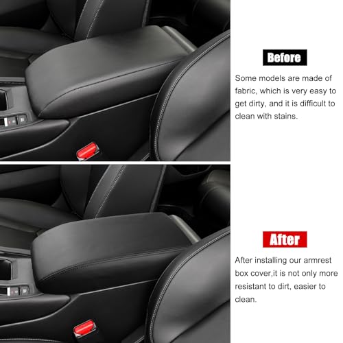 CKE Compatible with Honda Accord Accessories 2026 2025 2024 2023 Car Center Console Cover Armrest Cover Armrest Storage Box Lids Protector -Black Stitches - Image 3