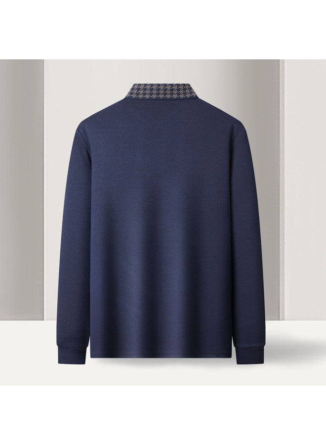 Fomoce 2024 Spring/summer Soft & Comfortable Casual Versatile Long-sleeve Polo Shirt For Men - Image 5