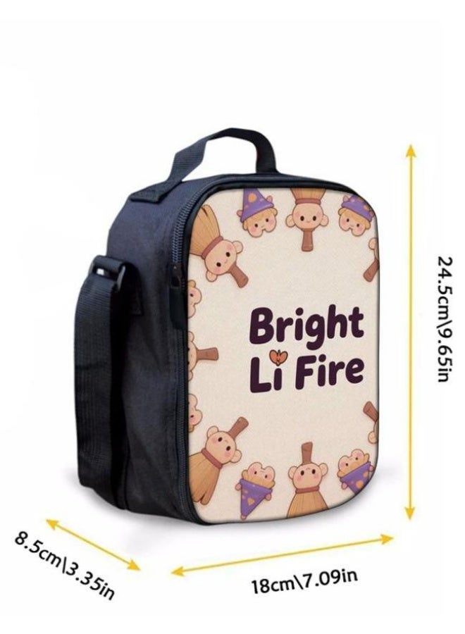 Bright Li Fire Three-piece set of cartoon bags, easily cope with various occasions (students, children, friends' outings, mountain climbing, schooling, etc.) | Backpack + hand-held + stationery bag | School season/holiday gifts - 89 - Image 4