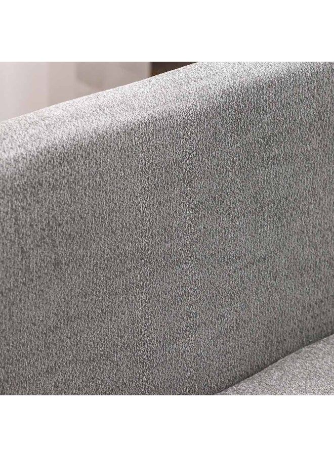 DANUBE HOME Tanza 1 Seater Fabric Sofa Armchair Modern Design Single Seater Accent Chair Comfortable Living Room Furniture - Grey  - Image 5
