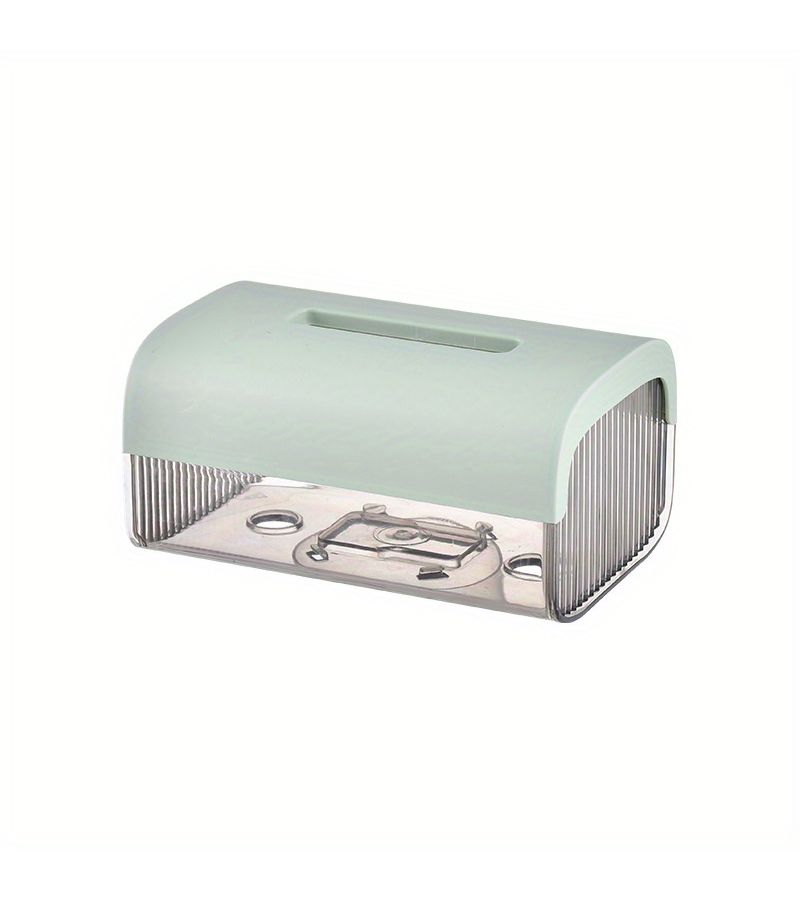 Green Wall Mounted Tissue Box With Automatic Pop Up No Drill Installation - Image 4