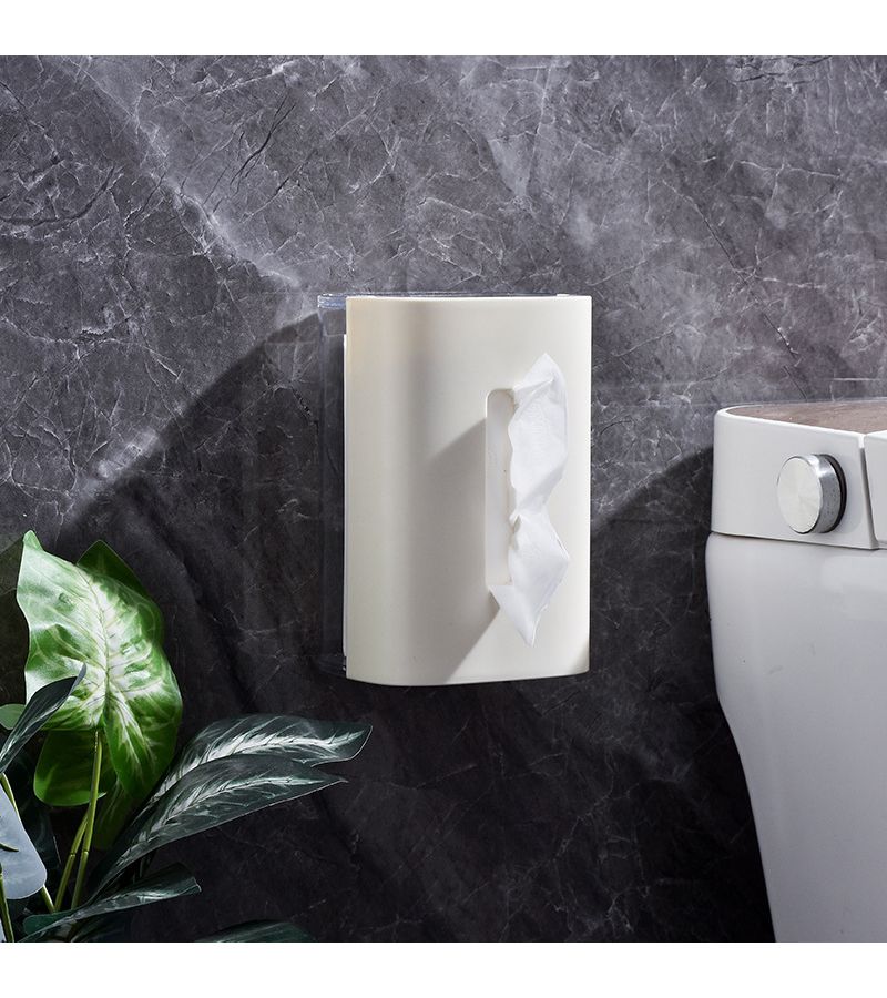 Green Wall Mounted Tissue Box With Automatic Pop Up No Drill Installation - Image 1