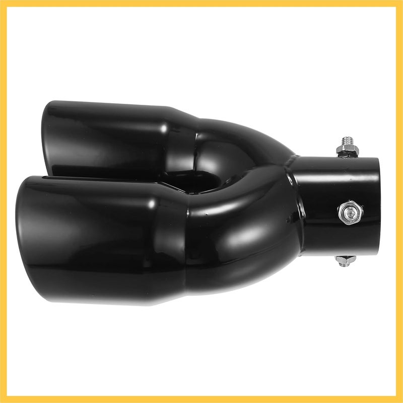 REPAIROCK Dual Exhaust Tip 62mm 2.44" Inlet Stainless Steel Glossy Black - Image 4