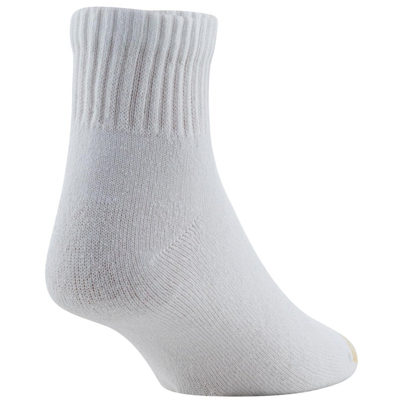 GOLDTOE Men's 656P Cotton Ankle Athletic Socks, Multipairs, White (6-Pairs), Large - Image 4