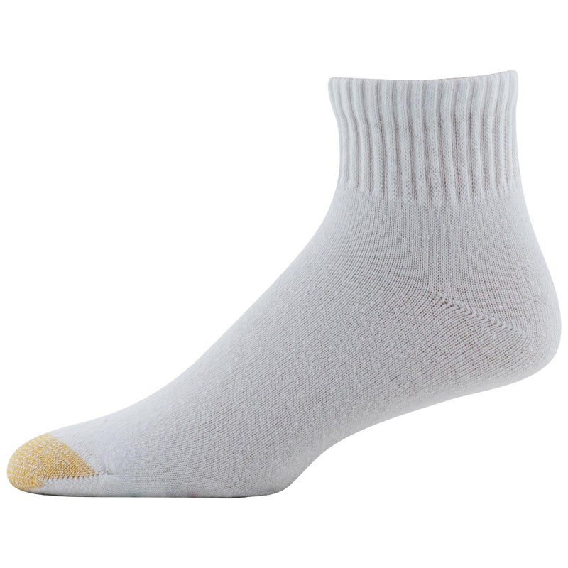 GOLDTOE Men's 656P Cotton Ankle Athletic Socks, Multipairs, White (6-Pairs), Large - Image 3