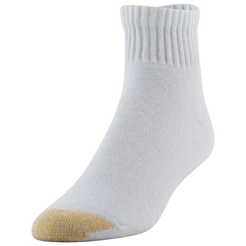 GOLDTOE Men's 656P Cotton Ankle Athletic Socks, Multipairs, White (6-Pairs), Large - Image 2