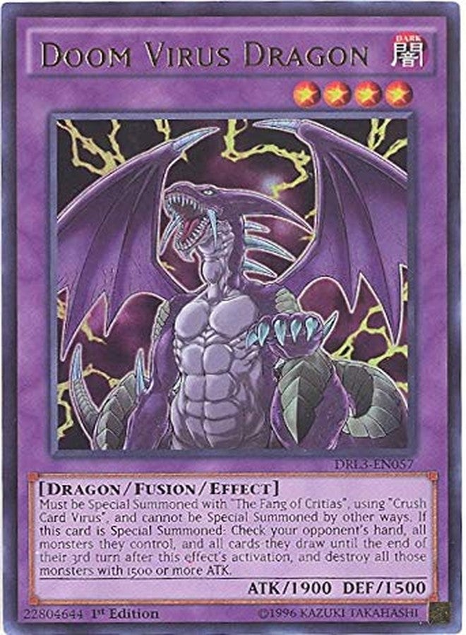 YU-GI-OH! - Doom Virus Dragon (DRL3-EN057) - Dragons of Legend: Unleashed - 1st Edition - Ultra Rare