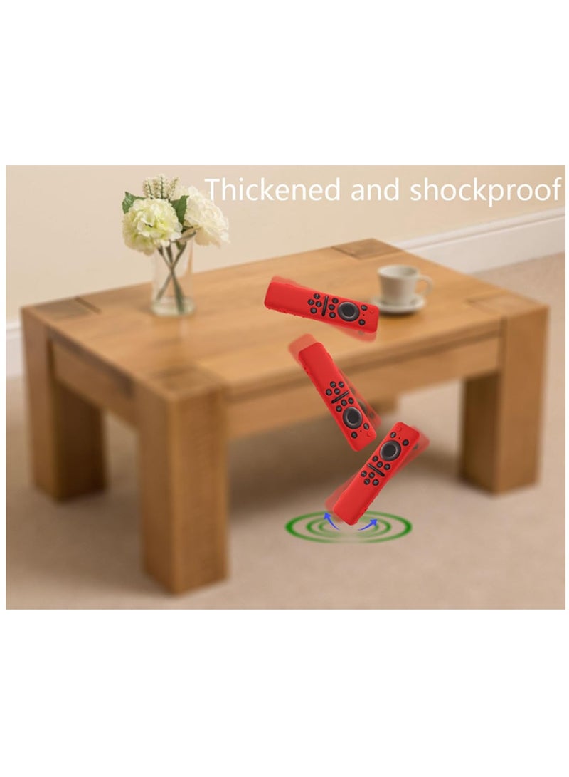 Excefore Case for Samsung Remote Control 2023, Compatible with TM2360E / TM2361E BN59-01432A / 01432J Anti Slip Smart TV Solar Cell Remote Shockproof Silicone Protective Cover, Red + Black - Image 3