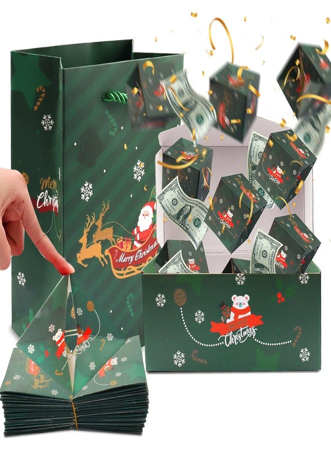 ABTOLS Christmas Surprise Box: Exploding Money Box, Green & Red Bouncing Envelope for Xmas, New Year, Birthday Parties - Image 1