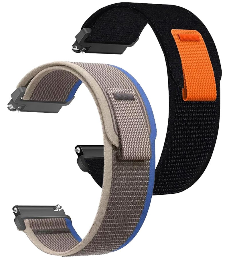 CERLINK Trail Loop 22mm SmartWatch Strap For Noise Colorfit Pulse 2 Max/Huawai GT2 46mm/Honor Magic Watch 2 46mm/Buzz/Boat Flash/Xtend/Xtend Pro & With All 22mm Lug Watches (Black,Navy) - Image 1