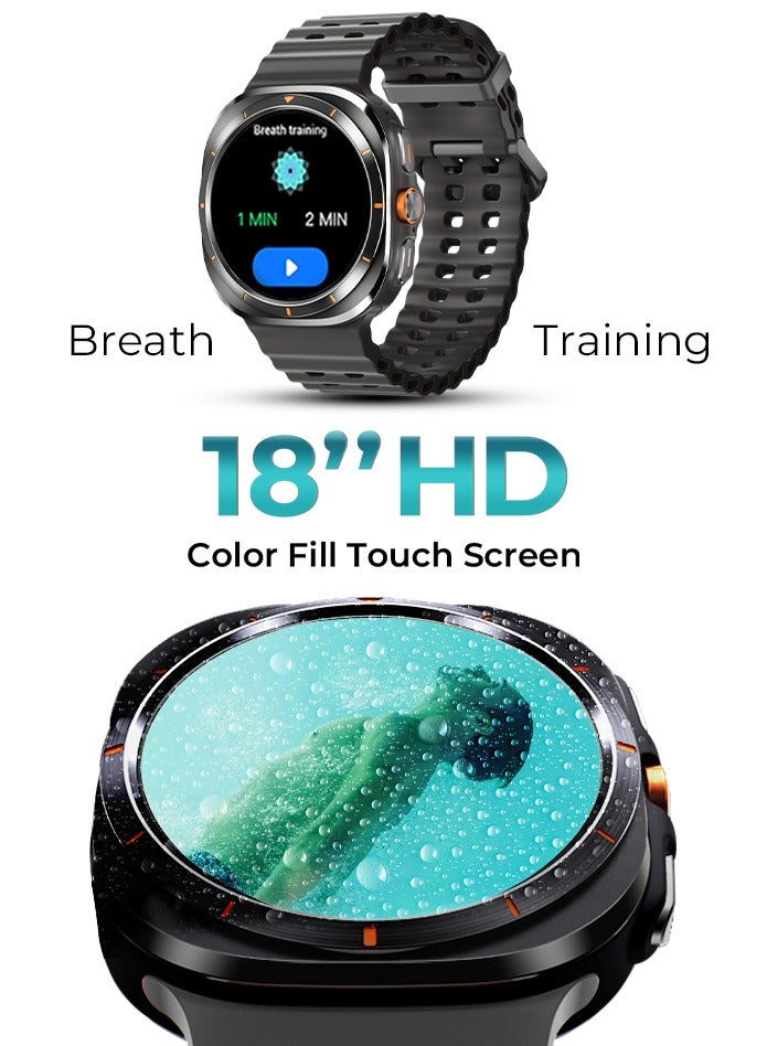 Charome Charome T14 Ultra Smart Watch Premium Black Edition Advanced Health Monitoring, Fitness Tracking, Long Battery Life, Water-Resistant, Touchscreen Display - Image 3
