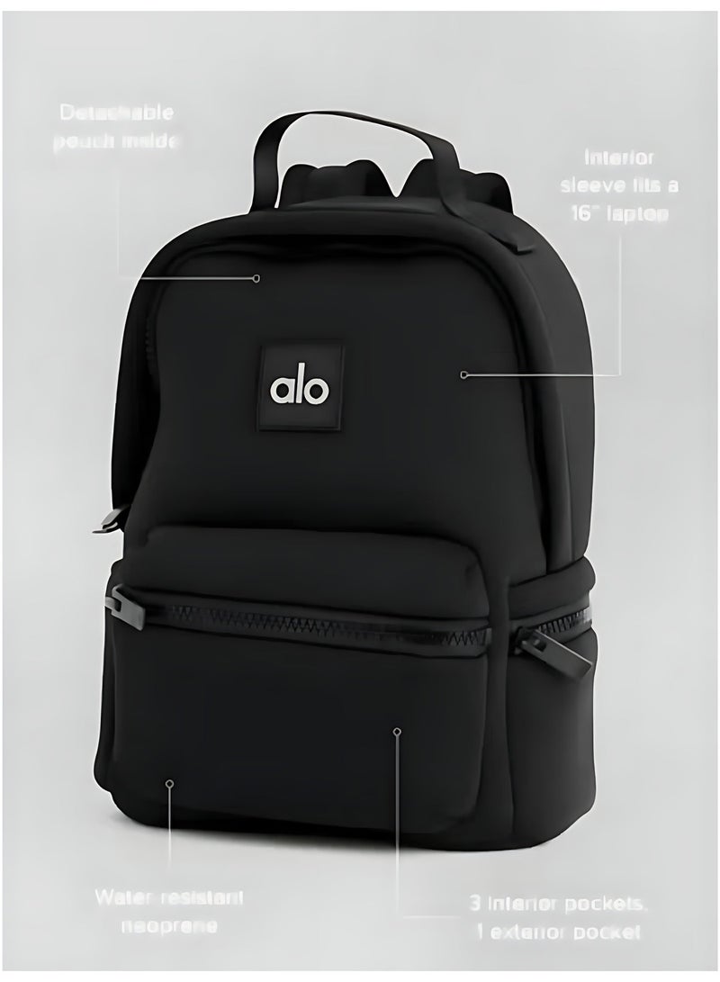 alo backpack waterproof matte black fitness bag - Image 1