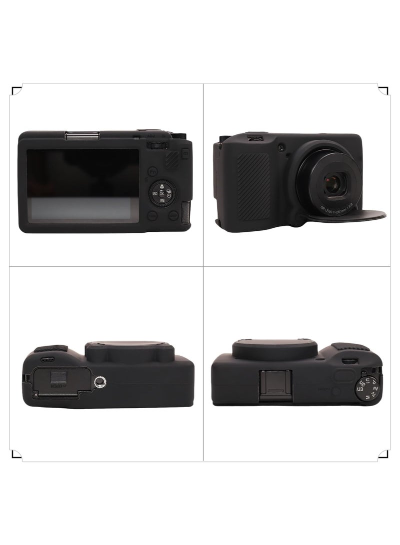 SYOSI Silicone Case for Ricoh GR III/GR IIIx Camera, Soft Lightweight Protective Rubber Case with Removable Lens Cover, Shockproof GR III/GR IIIx Accessories for Camera Protection (Black) - Image 2