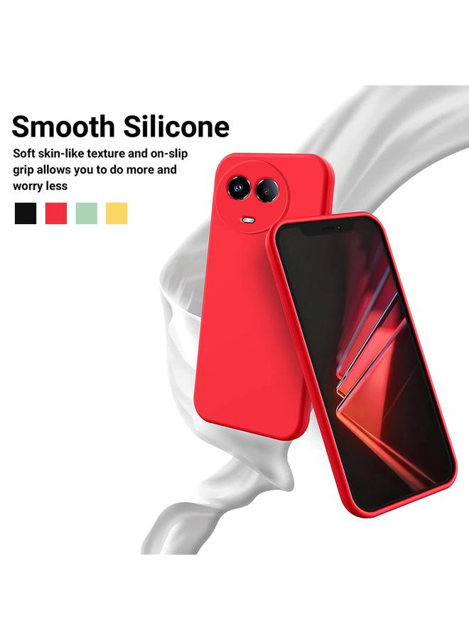 S-TOP Case For Realme Narzo 60x Pure Color Liquid Silicone Shockproof Phone Case - Image 3