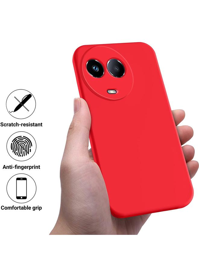 S-TOP Case For Realme Narzo 60x Pure Color Liquid Silicone Shockproof Phone Case - Image 2