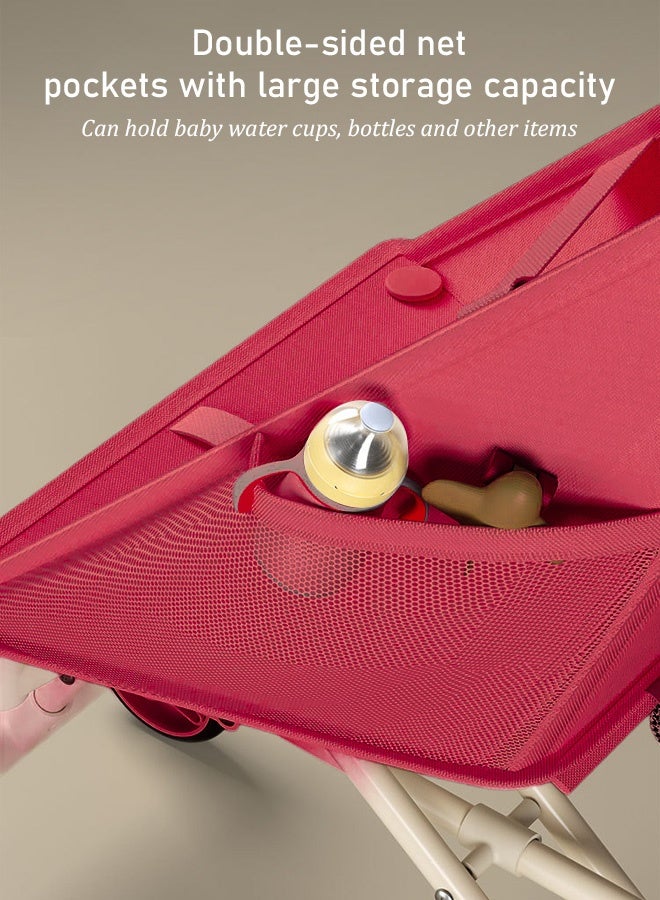 Stroller, Lightweight and Foldable, Excellent Shock Absorption, Large Sun Canopy and Seat, Visibility Stroller, One-Touch Fold, Stroller, Baby Transport - Image 4