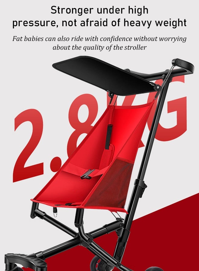 Stroller, Lightweight and Foldable, Excellent Shock Absorption, Large Sun Canopy and Seat, Visibility Stroller, One-Touch Fold, Stroller, Baby Transport - Image 5