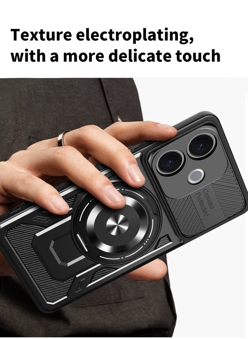 جراب وغطاء حماية مقاوم للصدمات وحمايه للكاميرا ومتوافق مع  Vivo V60 Lite (أسود) - Image 5