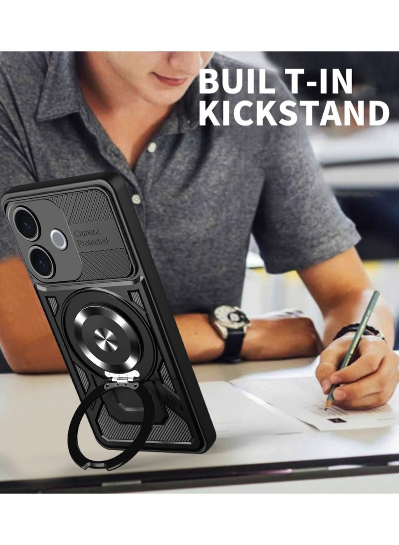 جراب وغطاء حماية مقاوم للصدمات وحمايه للكاميرا ومتوافق مع  Vivo V60 Lite (أسود) - Image 3