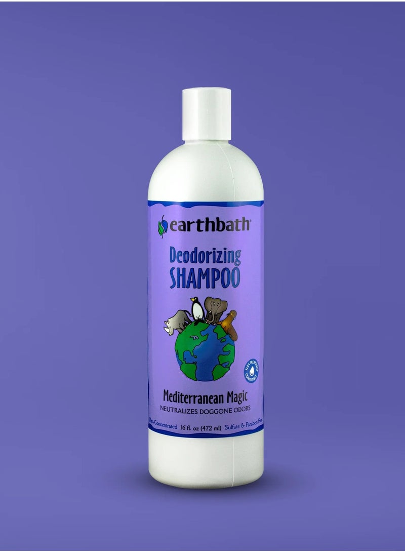 earthbath Deodorizing Shampoo Mediterranean Magic Neutralizes Doggone Odors Made in USA 472ml  - Image 1