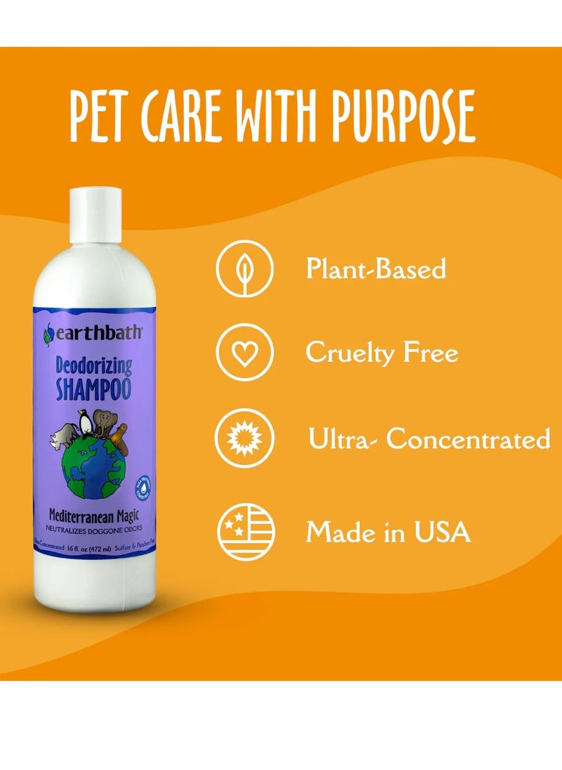 earthbath Deodorizing Shampoo Mediterranean Magic Neutralizes Doggone Odors Made in USA 472ml  - Image 3
