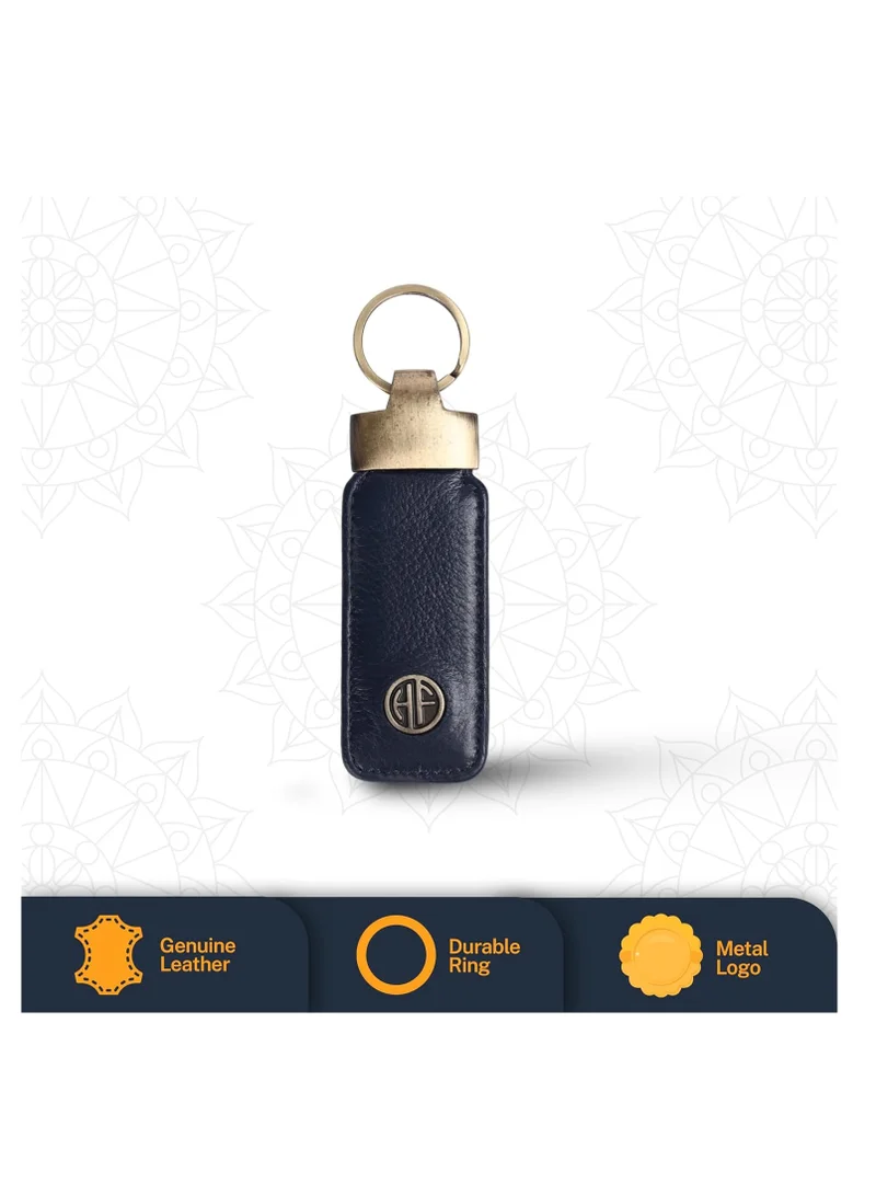 HAMMONDS FLYCATCHER Leather Blue Wallet & Keyring Combo (GS594BN_KR) 8N2H