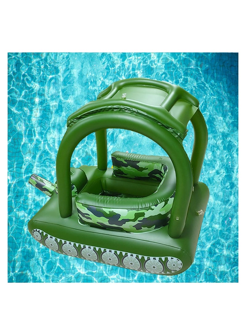 Cool Baby عوامة سباحة للأطفال قابلة للنفخ من كول بيبي، مع مظلة للشمس ومقعد آمن، حلقة سباحة للأطفال لألعاب الشاطئ وحفلات حمام السباحة - Image 5