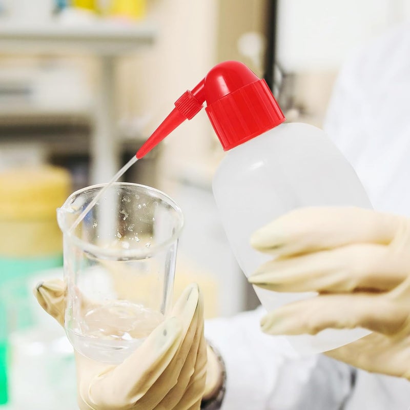 2pcs 250ml Narrow Mouth Graduated Wash Bottles Laboratory Plastic Pointed Squeeze Bottles with Scale Markings for Liquid Cleaning and Chemical Use - Image 5