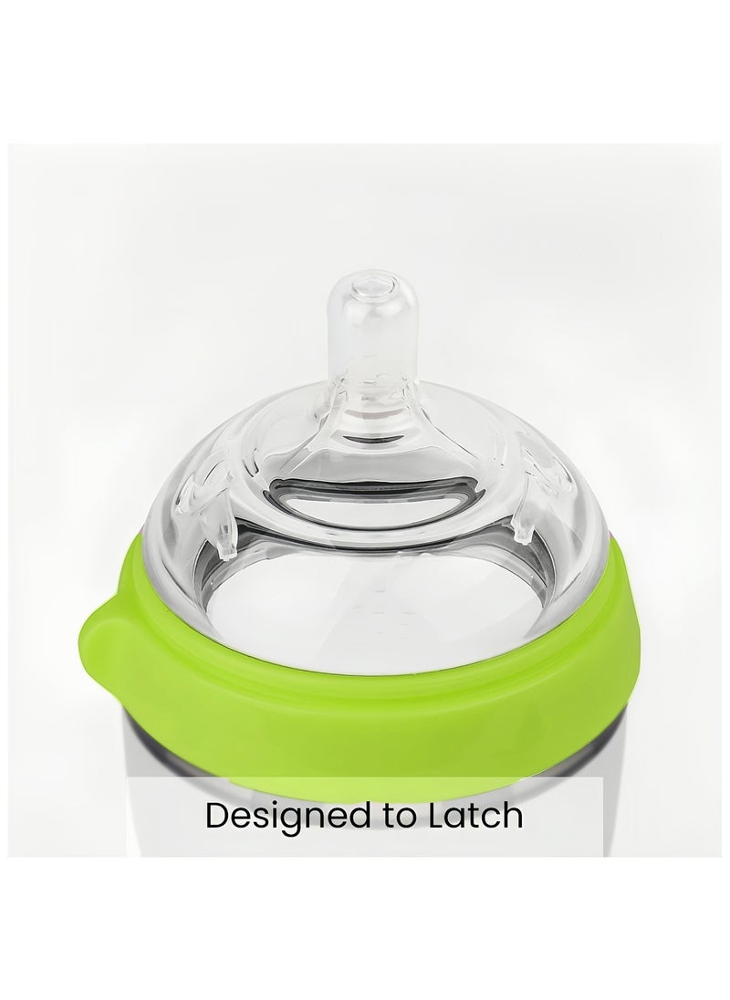 1 Pack Natural Feel Baby Bottle, Soft and Squeezy, Easy to Clean, Dual Anti Colic Vent Bottle for Baby, Infants and Newborn 250ml (Green) - pzsku/ZCD2349A032B10000BF2FZ/45/_/1729245591/17a19076-3089-4016-9459-4e919f53cc5e