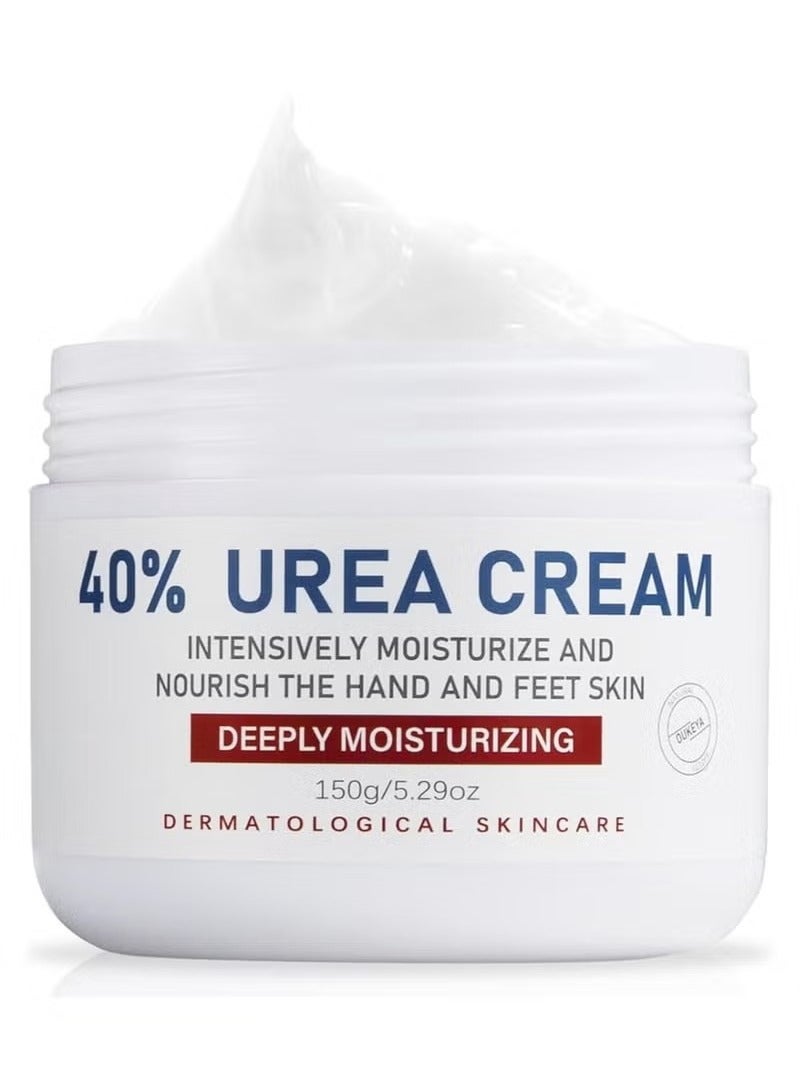 CANAMIN 40% Urea Cream for Cracked Feet & Hands 150g, Urea Cream for Dry Skin Moisturizer Cream, Callus Remover, Foot and Hand Cream Care Lotion Nourishes Repairs & Softens Skin Heels Repair Cream - Image 1
