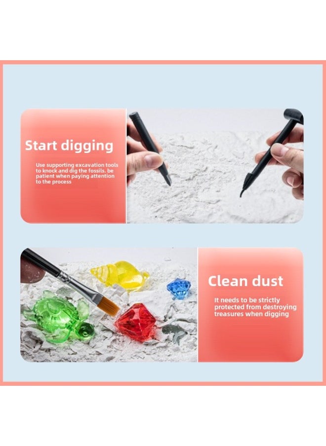 Generic - Treasure Digging Toys Large Children Archaeological Toys Dinosaur Egg Fossil Archaeological Digging Toys Archaeological Blind Box Treasure Digging-Color:Ultraman And Monster Do Not Contain Tools (40 For The Whole Piece) - Image 1
