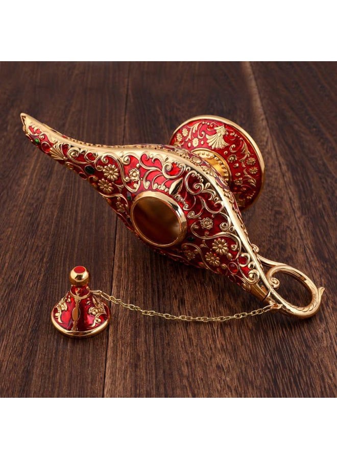 Gusnilo Collectable Rare Legend Aladdin Magic Genie Light Lamp Pot Classic (Golden Red) - Image 5