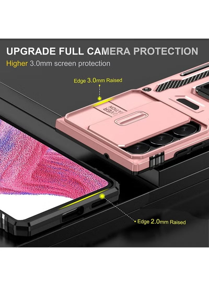 X-level Samsung Galaxy A73 5G Case Cover With Stand Kickstand Ring And Camera Cover Protector With  Grade Shockproof Protective Cover for Samsung Galaxy A73 5G  - Image 4