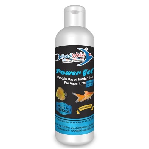FeedWale Aquarium Power Gel 200ml Protein Binder Gel for Fish Food | Mix Medicines, Probiotics & Supplements Easily | Improves Absorption, Reduces Food Wastage | for All Aquarium Fishes - Image 1