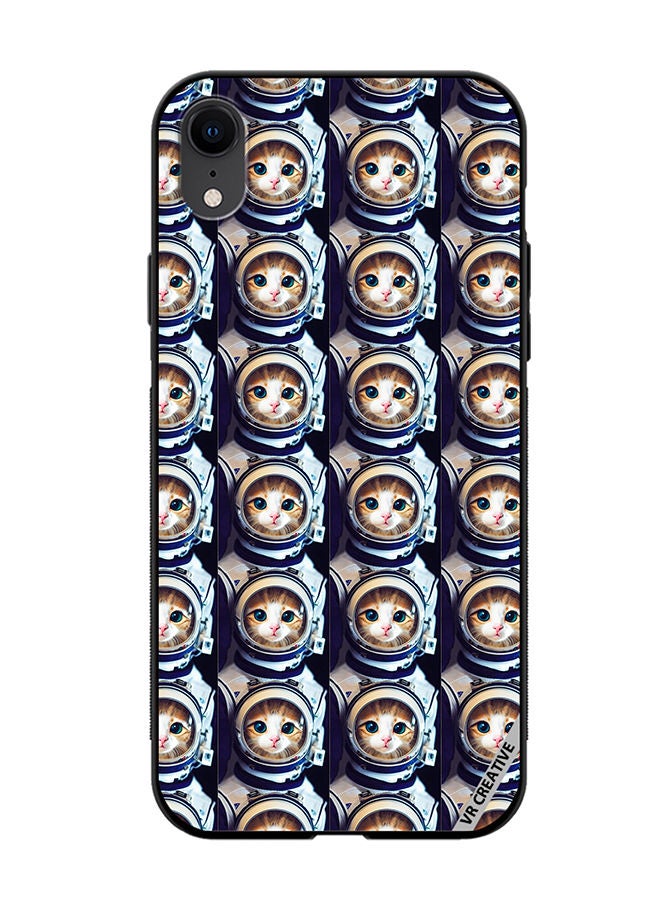 VR CREATIVE Protective Case Cover For Apple iPhone XR Cat Face Inside Astronauts Helmet Pattern Design Multicolour  - Image 1