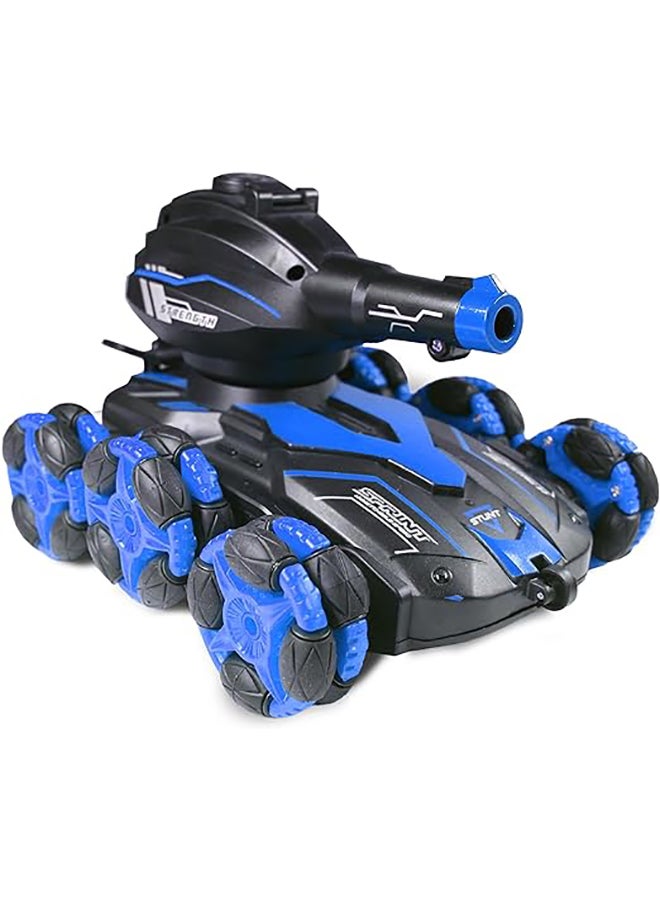 FUNFY FUNFY Racing Bullet Shooting Stunt RC Toy Car With Two Packs of Bullets | Blue | With 6 Wheels for 45 Degree Drive, Off Road, Obstacle Crossing, 4WD & Rechargeable Battery for Kids, Adults & Gifting  - Image 1