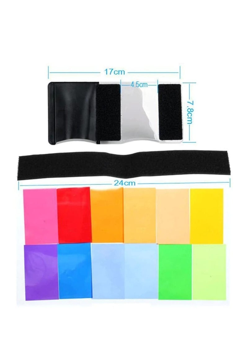 Generic Correction Transparent Color Gel Light Filter Flash LED Light for Canon Nikon Pentax Olympus (12 Colors)- Pack of 12  - Image 3
