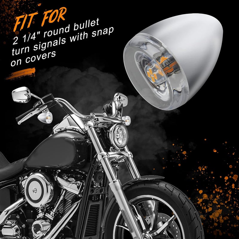 QUASCO Clear Turn Signal Lens Cover for Harley - Image 3