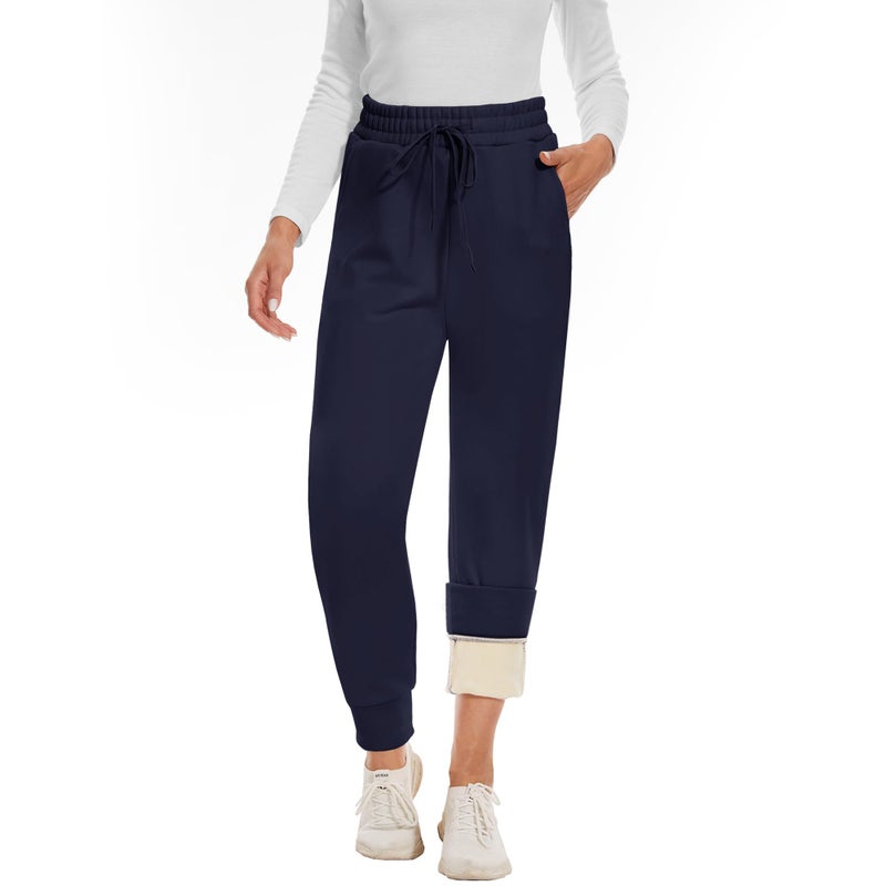 CAMPSNAIL Fleece Lined Sweatpants Women - Joggers for Women with Pockets High Waisted Thermal Winter Warm Pants for Snow - Image 1