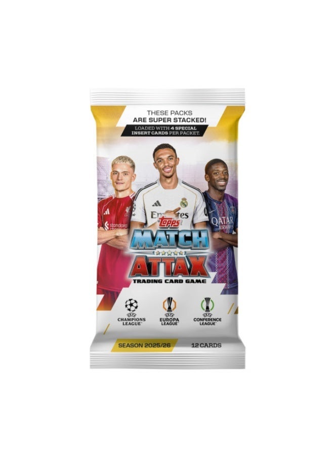 Topps Match Attax 2025/26 Trading Card Game - 12 Cards Per Packet - Image 1