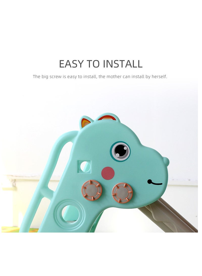 فول جوي زحليقة أطفال صغيرة 2 في 1 مع حلقة كرة سلة، زحليقة قابلة للطي للأطفال الصغار والأولاد والبنات والمتسلقين، ألعاب داخلية وخارجية - Image 5