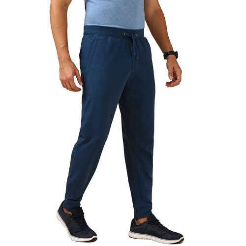 Van Heusen Men Smart Tech Trackpant - Cotton Rich - Easy Stain Release,Anti Stat, Ultra Soft_Blue Lagoon_L - Image 4