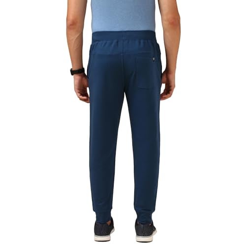 Van Heusen Men Smart Tech Trackpant - Cotton Rich - Easy Stain Release,Anti Stat, Ultra Soft_Blue Lagoon_L - Image 2