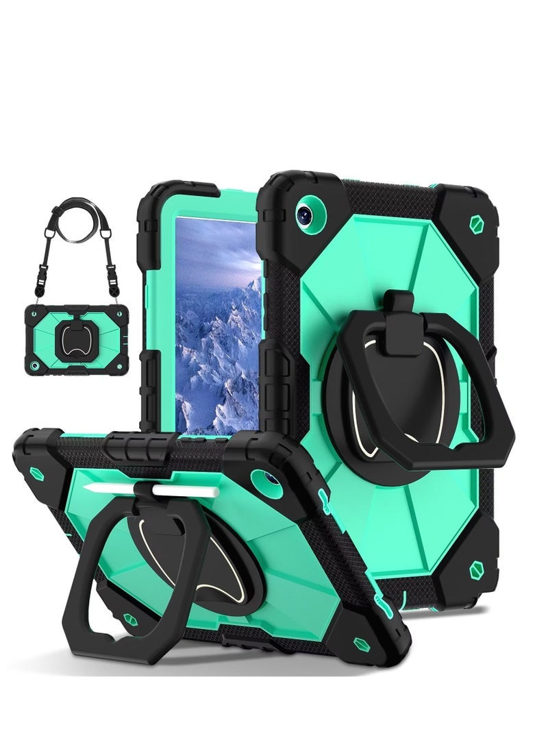 general Tablet Case Galaxy Tab A9 8.7 Inch Case Compatible with Samsung Galaxy Tab A9 8.7 Inch SM-X110/X115/X117 Rugged Shockproof Cover, Case W 360 Swivel Stand + Hand Strap + Shoulder Strap - Image 1
