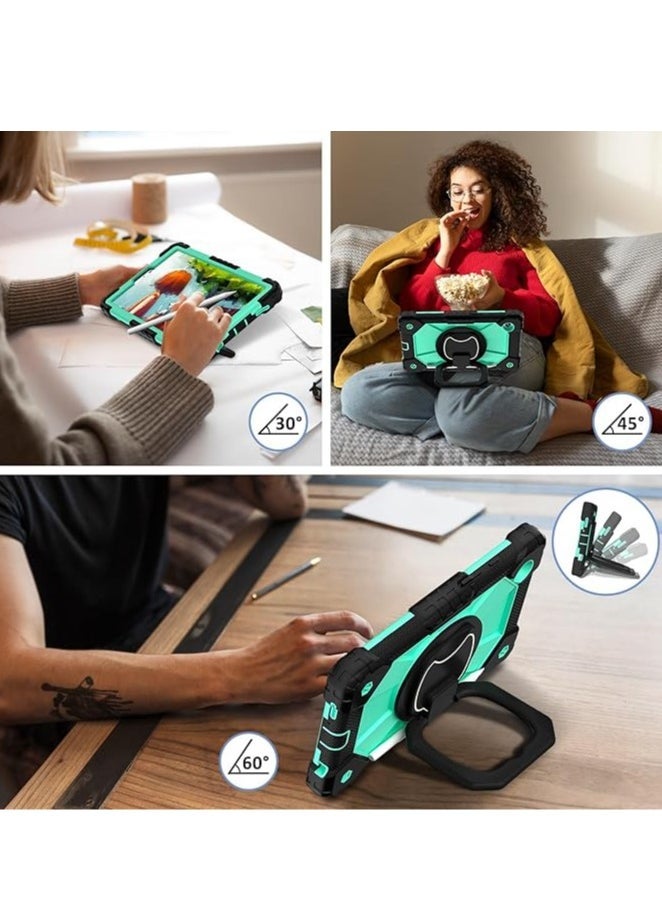 general Tablet Case Galaxy Tab A9 8.7 Inch Case Compatible with Samsung Galaxy Tab A9 8.7 Inch SM-X110/X115/X117 Rugged Shockproof Cover, Case W 360 Swivel Stand + Hand Strap + Shoulder Strap - Image 2