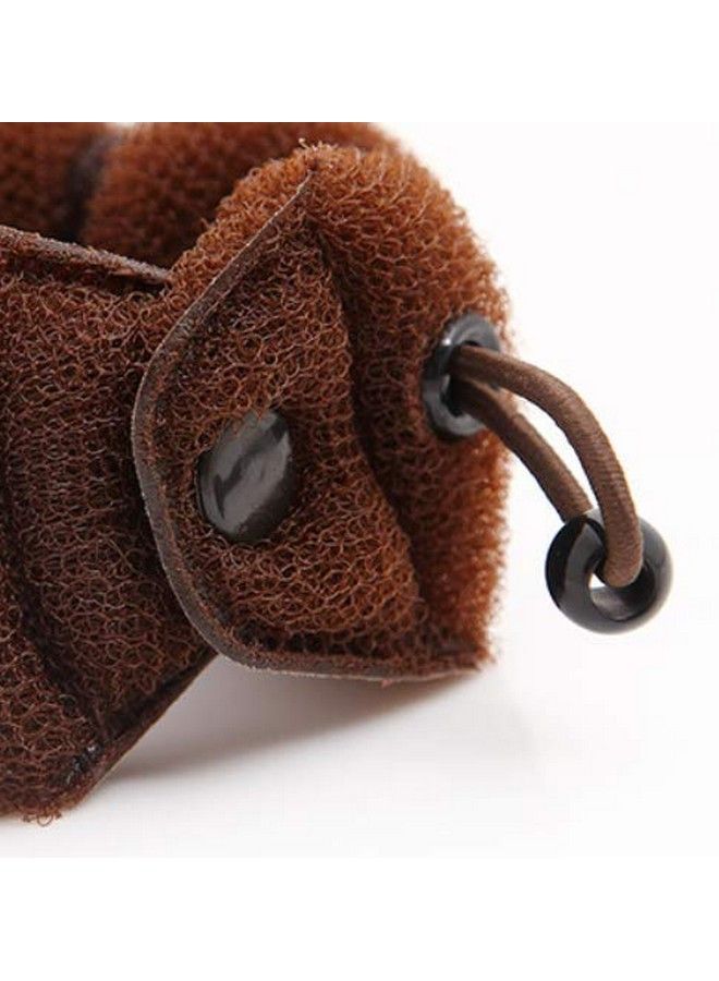 DNHCLL Set Of 2 Brown Magic Hair Styling Styler Hot Hair Donut Bun Ring Styler Maker For Women Lady Girls (1 Large+1 Small) - Image 4