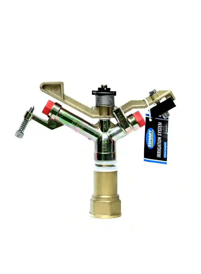 MAAT MAAT Circle Brass Sprinkler – Heavy-Duty 360° Garden Irrigation System | 2.0–4.0 Bar Working Pressure, 15–20m Spread Radius, 2.7–5.4 m³/h Flow Rate | Durable Brass Lawn Sprinkler with 2-Year Warranty  - Image 1