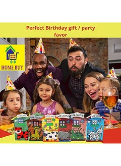 Home Buy Piggy Bank For Kids Wood House Animal Designs, Multi Color Perfect Return Gift For Kids Birthday Party (Set Of 12 Pic)  - Image 3