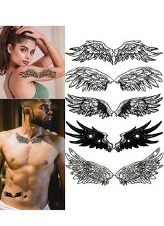 Generic 2 Piece Waterproof Temporary Fake Tattoo Stickers Black，Temporary Tattoo Waterproof Long-lasting Word Tattoos Temporary  - Image 1